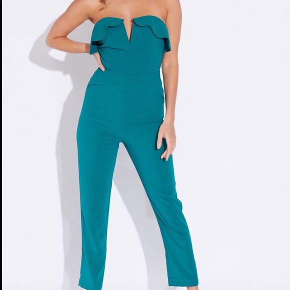 Teal jumpsuit from Luxuria Mobile Boutique - Picture 1 of 1